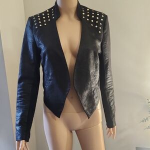 Studded Black Leather Jacket